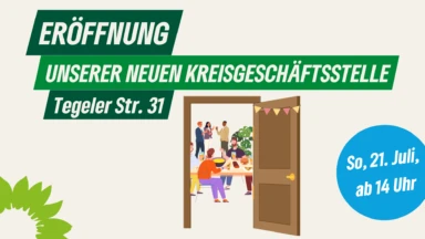 Sharepic zur Eröffnung unserer neune Kreisgeschäftsstelle
